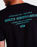 Camiseta Rusty Genuine Preto
