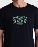 Camiseta Rusty Curlicue Preto