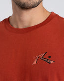 Camiseta Manga Curta Vermelha Rusty Rise